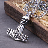 Speical Price Stainless Steel Viking Raven Necklace Men Pendants thor's hammer Necklaces Scandinavian Norse Jewelry Gift