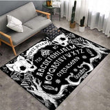 Spirit Board Carpet Skull Rug Soft Cat Mat Ouija Satanic Carpet For Living Room Bathmat Child Adult Play Mat Door Mat