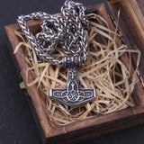 Stainless Steel Mix Gold thor's hammer mjolnir necklace viking scandinavian Odin viking necklace Men Stainless Steel gift