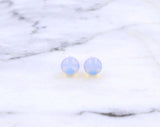 Sterling Silver Turquoise Stud Earrings, Lapis lazuli earrings, Moonstone studs earrings,White pearl earrings