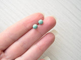 Sterling Silver Turquoise Stud Earrings, Lapis lazuli earrings, Moonstone studs earrings,White pearl earrings