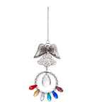 Suncatcher Crystal Angel Hanging Wind Chimes Heart Wall Hanging Home Decor Car Accessories