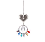 Suncatcher Crystal Angel Hanging Wind Chimes Heart Wall Hanging Home Decor Car Accessories
