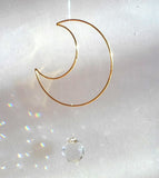 Suncather Crescent Moon Windows Hanging Celestial Occult Jewelry Home Gift Rainbow Maker