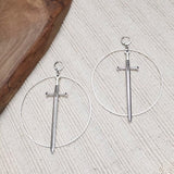 Sword Excalibur Statement Earrings classical Occult Dark Gothic Jewelry Dagger Women Fashion Gift Classics New 2020 Exaggerate