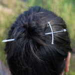 Sword Hair Stick Silver Sword Shape Hair Pin Banish Evil Hair Jewelry For Women