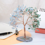 Crystal Money Tree With Agate Slice Base Handmade Bonsai Tree For Wealth And Luck Fengshui Home Decoration|Jewelry