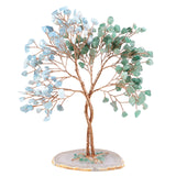 Crystal Money Tree With Agate Slice Base Handmade Bonsai Tree For Wealth And Luck Fengshui Home Decoration|Jewelry