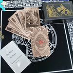 Astrology Tarot Card Set Rose Gold Table Game 12*7cm Paper Guide  Divination