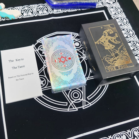 Tarot Suit Laser Colorful Divination Board Game Prediction Tarot Card