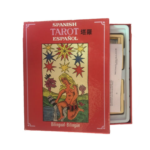 Tarot of Marseille cards Spanish & English version 78 +22 pcs/set boxed playing card tarots card board game Tarot &Divination