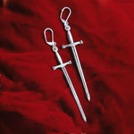 The Enchantress Sun Moon Ring Sword Earrings Classic Eardrop Big Sword Punk Statement Jewellery Women Men Gift Gothic Mystical