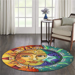 The Sun Tarot Card Round Rug, The Moon, Round Rug For Your Room, Decor Home, Christmas Gift, Vintage Style Rug