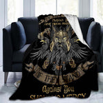 The Vikings Ancient Scandinavian Norse Runes axes 3D Soft Throw Blanket  Lightweight Flannel Blanket