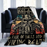 The Vikings Ancient Scandinavian Norse Runes axes 3D Soft Throw Blanket  Lightweight Flannel Blanket