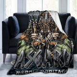 The Vikings Ancient Scandinavian Norse Runes axes 3D Soft Throw Blanket  Lightweight Flannel Blanket