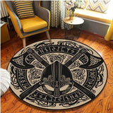 The Vikings Pattern Area Rug Round Floor Mat Living Room Carpet Bathroom Kitchen Rug Doormat