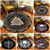 The Vikings Pattern Area Rug Round Floor Mat Living Room Carpet Bathroom Kitchen Rug Doormat