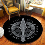 The Vikings Pattern Area Rug Round Floor Mat Living Room Carpet Bathroom Kitchen Rug Doormat