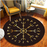 The Vikings Pattern Area Rug Round Floor Mat Living Room Carpet Bathroom Kitchen Rug Doormat