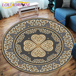 The Vikings Skull Pattern Area Rug Round Floor Mat Living Room Carpet Bathroom Kitchen Rug Doormat