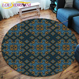 The Vikings Skull Pattern Area Rug Round Floor Mat Living Room Carpet Bathroom Kitchen Rug Doormat