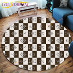 The Vikings Skull Pattern Area Rug Round Floor Mat Living Room Carpet Bathroom Kitchen Rug Doormat