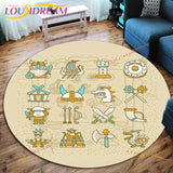 The Vikings Skull Pattern Area Rug Round Floor Mat Living Room Carpet Bathroom Kitchen Rug Doormat