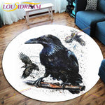 The Vikings Skull Pattern Area Rug Round Floor Mat Living Room Carpet Bathroom Kitchen Rug Doormat