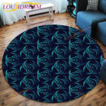 The Vikings Skull Pattern Area Rug Round Floor Mat Living Room Carpet Bathroom Kitchen Rug Doormat