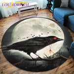 The Vikings Skull Pattern Area Rug Round Floor Mat Living Room Carpet Bathroom Kitchen Rug Doormat