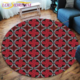 The Vikings Skull Pattern Area Rug Round Floor Mat Living Room Carpet Bathroom Kitchen Rug Doormat