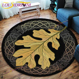 The Vikings Skull Pattern Area Rug Round Floor Mat Living Room Carpet Bathroom Kitchen Rug Doormat