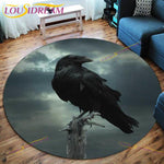 The Vikings Skull Pattern Area Rug Round Floor Mat Living Room Carpet Bathroom Kitchen Rug Doormat