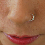 Tiny Leaf Cartilage Earring Body Piercing Helix Ring