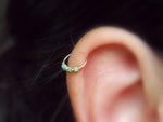 Tiny Leaf Cartilage Earring Body Piercing Helix Ring