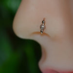 Tiny Leaf Cartilage Earring Body Piercing Helix Ring