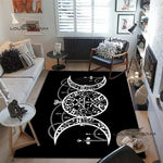 Triple Moon Goddess Rug and Carpet 3D Printing Hecate witch Home Decoration Living Room Bedroom Entrance Large Area Soft Carpet| |