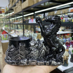 Two Horses Galloping on The Great Wall Resin Statue Crystal Ball Base Lucky Wealth Fengshui Ornament Horse To Success Home Decor