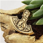New Magicun Viking~Two Sides Viking Perun Axe Pendant Necklace Letter Rune Braided  Pendant  Necklace