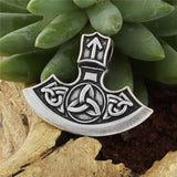 New Magicun Viking~Two Sides Viking Perun Axe Pendant Necklace Letter Rune Braided  Pendant  Necklace