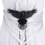 Unique Viking Black Oversized Crow Hair Clip Goth Punk Raven Wing Hairpin Jewelry