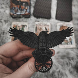 Unique Viking Black Oversized Crow Hair Clip Goth Punk Raven Wing Hairpin Jewelry