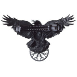 Unique Viking Black Oversized Crow Hair Clip Goth Punk Raven Wing Hairpin Jewelry