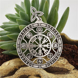 New Magicun Viking~Viking Hem of Awe Rune Pendant Necklace EthnicRune Aegishjalmur Necklace