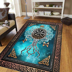 Summon the Spirit of the Vikings: Norse Mythology Symbols Rectangle Rug for Legendary Home Décor