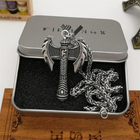 New Magicun Viking~Viking Pendant Axe talisman Necklace pagan smybol jewelry vintage style 1pc