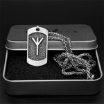 New Magicun Viking~Viking Pendant Norse Futhark Wolf Necklace Men's Pagan Amulet jewelry 1pc