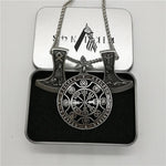 New Magicun Viking~Viking Pendant Wolf rune Axe Necklace Compass Vegvisir S pagan Jewelry 1pc