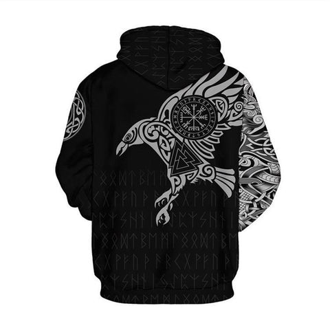 Viking The Raven of Tattoo 3D Printed Men Hoodies Retro Harajuku Fashion Hooded Sweatshirt Autumn Hoody Casual streetwear hoodie